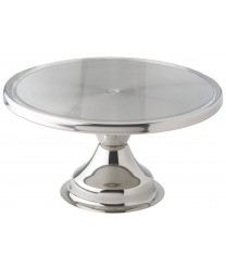 Winco CKS-13 Stainless Steel Cake Stand, 13" Dia.