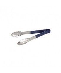 Winco UT-16HP-B Utility Tong with Blue Plastic Handle 16"