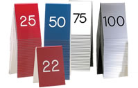 numbered tent cards