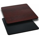 Flash Furniture  24'' Square Table Top with Black or Mahogany Reversible Laminate Top [XU-MBT-2424-GG] width=