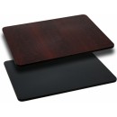 Flash Furniture 24'' x 30'' Rectangular Table Top with Black or Mahogany Reversible Laminate Top [XU-MBT-2430-GG] width=