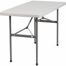 Flash Furniture  24''W x 48''L Granite White Plastic Folding Table [RB-2448-GG] width=