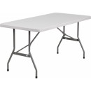 Flash Furniture  30''W x 60''L Blow Molded Plastic Folding Table [RB-3060-GG] width=