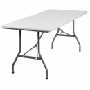 Flash Furniture  30''W x 72''L Granite White Plastic Folding Table [RB-3072-GG] width=