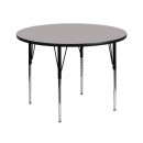 Flash Furniture 42'' Round Activity Table with 1.25'' Thick High Pressure Grey Laminate Top and Standard Height Adjustable Legs [XU-A42-RND-GY-H-A-GG] width=