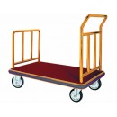 Aarco FB-1 Bellman's Hand Truck with Red Carpet Bed, Brass-Finish width=