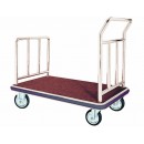 Aarco FB-1C Bellman's Hand Truck with Red Carpet Bed, Chrome-Finish  width=