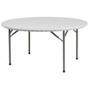 Flash Furniture  60'' Round Granite White Plastic Folding Table [RB-60R-GG] width=