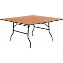 Flash Furniture 60'' Square Wood Folding Banquet Table [YT-WFFT60-SQ-GG] width=