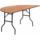 Flash Furniture 72'' Half-Round Wood Folding Banquet Table [YT-WHRFT72-HF-GG] width=