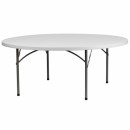 Flash Furniture  72'' Round Granite White Plastic Folding Table [RB-72R-GG] width=