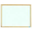 Aarco EW1824 Economy Series White Melamine Markerboard with Wood Frame 18" x 24" width=