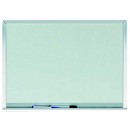 Aarco WAC1824 Commercial Series White Melamine Markerboard with Aluminum Frame 18" x 24" width=
