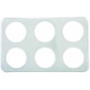 Winco ADP-444 6-Hole Adaptor Plate with 4-3/4'' Inset Holes width=