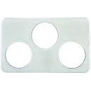 Winco ADP-666 Three-Hole Adaptor Plate with 6-3/8'' Inset Holes width=
