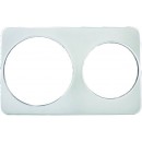 Winco ADP-810 Two- Hole Adaptor Plate with (1) 8-3/8'' and (1) 10-3/8'' Inset Holes width=