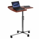 Flash Furniture  Angle and Height Adjustable Mobile Laptop Computer Table with Cherry Top [NAN-JN-2762-GG] width=