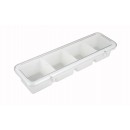 Winco BC-4P 4 Compartment Plastic Bar Caddy with Cover width=