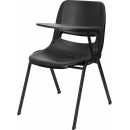 Flash Furniture  Black Ergonomic Shell Chair with Left Handed Flip-Up Tablet Arm [RUT-EO1-BK-LTAB-GG] width=
