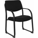 Flash Furniture Black Fabric Executive Side Chair with Sled Base [BT-508-BK-GG] width=