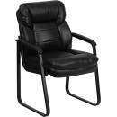 Flash Furniture Black Leather Executive Side Chair with Sled Base [GO-1156-BK-LEA-GG] width=