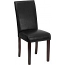 Flash Furniture Black Leather Upholstered Parsons Chair [BT-350-BK-LEA-023-GG] width=