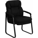 Flash Furniture  Black Microfiber Executive Side Chair with Sled Base [GO-1156-BK-GG] width=