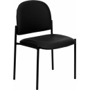Flash Furniture Black Vinyl Comfortable Stackable Steel Side Chair [BT-515-1-VINYL-GG] width=