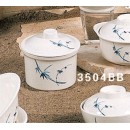Thunder Group 3504BB Blue Bamboo Special Bowl with Lid 14 oz. (1 Dozen) width=