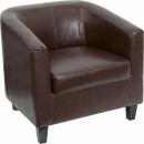 Flash Furniture  Brown Leather Office Guest Chair / Reception Chair [BT-873-BN-GG] width=