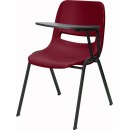 Flash Furniture Burgundy Ergonomic Shell Chair with Left Handed Flip-Up Tablet Arm [RUT-EO1-BY-LTAB-GG] width=