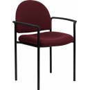 Flash Furniture Burgundy Fabric Comfortable Stackable Steel Side Chair with Arms [BT-516-1-BY-GG] width=