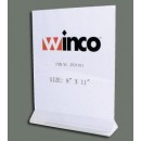 Winco ATCH-811 Acrylic Table Card Holder, 8" x 11" width=