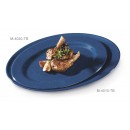 GET Enterprises M-4010-TB Texas Blue Melamine Oval Platter, 16"x 12"(1 Dozen) width=