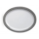 GET Enterprises OP-120-X Diamond Chexers Oval Platter, 12"x 9"(1 Dozen) width=