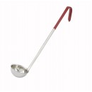 Winco LDC-2 Color-Coded Ladle with Red Handle 2 oz. width=