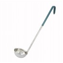 Winco LDC-4 Color-Coded Ladle with Green Handle 4 oz. width=