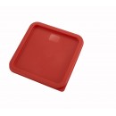 Winco PECC-68 Red Cover for 6 and 8 Qt. Square Storage Containers width=