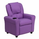 Flash Furniture Contemporary Lavender Vinyl Kids Recliner with Cup Holder and Headrest [DG-ULT-KID-LAV-GG] width=