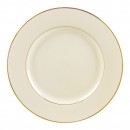 10 Strawberry Street CGLD0024 Cream Double Gold Charger Plate 12-1/4'' - Case of 12 width=