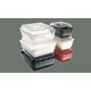 Winco CRK-10W Deli Crock Food Storage Container, White 10" x 7" x 3" width=