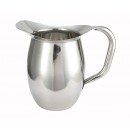 Winco WPB-2 Deluxe Stainless Steel Bell Water Pitcher 2 Qt. width=