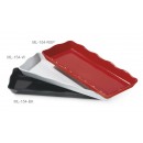 GET Enterprises ML-154-RSP Bake and Brew Red Rectangular Scallop Edge Display Tray, 14"x 5-1/2"(6 Pieces) width=
