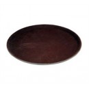 Winco TRH-11 Brown Easy Hold Round Tray, 11'' Dia. width=