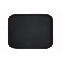Winco TRH-1418K Black Easy Hold Rectangular Tray, 14'' x 18'' width=