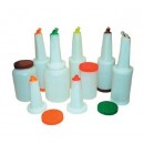 Winco PPB-1MX Liquor and Juice Multi Pour with Spout and Lid, Assorted Colors 1 Qt. width=