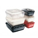 Winco CRK-13C Deli Crock Food Storage Container, Clear 13" x 10" x 3" width=