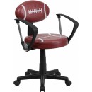Flash Furniture Football Task Chair with Arms [BT-6181-FOOT-A-GG] width=