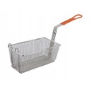 Winco FB-10 Heavy Duty Fry Basket with Orange Handle width=