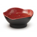 GET Enterprises B-129-F Fuji Red / Black Petite Scallop Bowl, 3 oz. (1 Dozen) width=